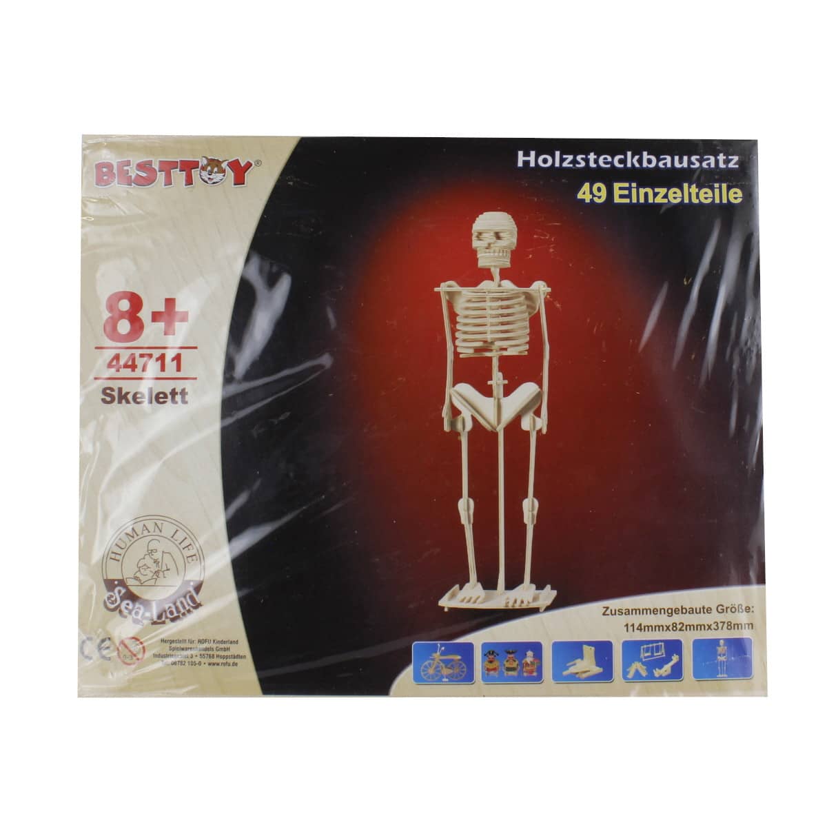 243267_4016096447113 Besttoy - Construcción de maquetas de madera - Esqueleto - Imagen 1