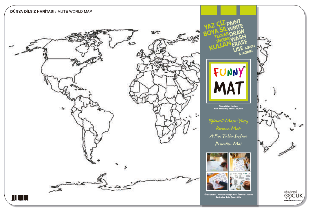 aaaa_8b2c1af3-8eaf-4927-975c-e01157bc0dfe Pintura, tapete para colorear «Mapa del mundo» (varios usos) - Imagen 1