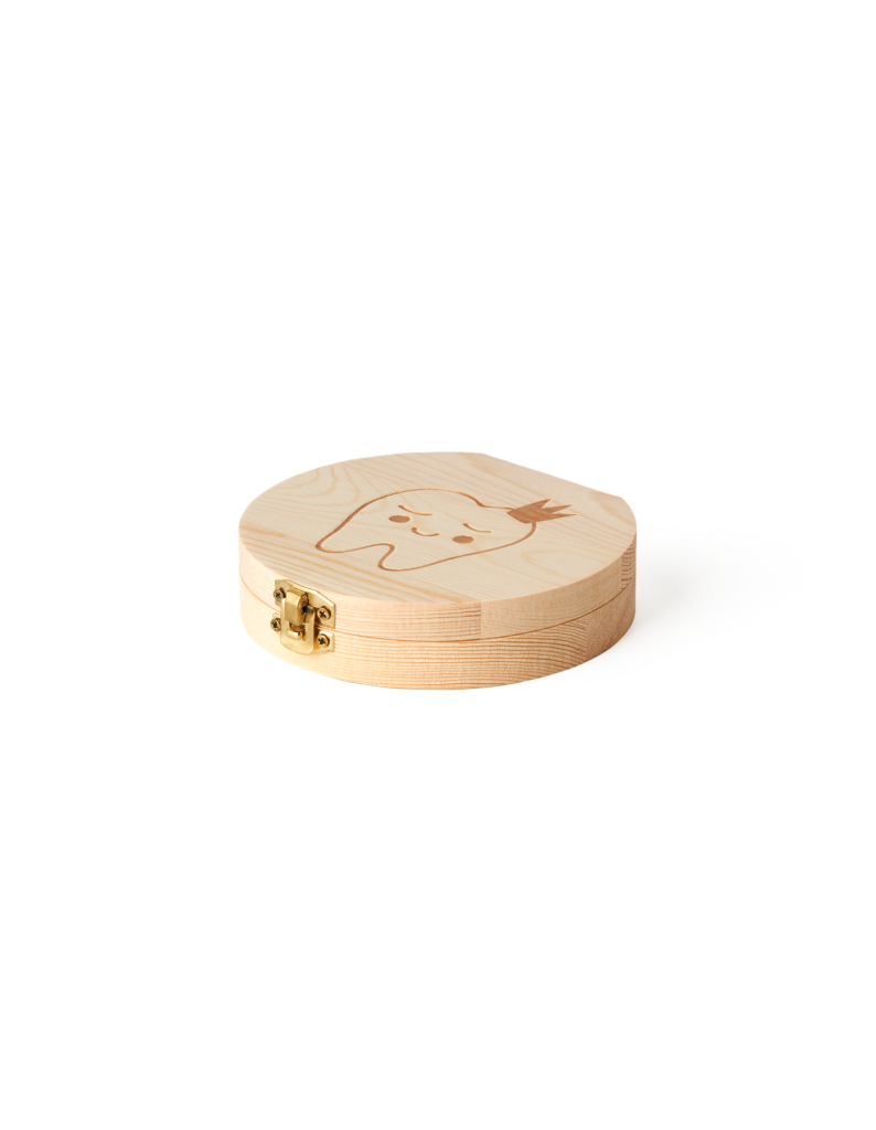 Cajita de madera para dientes de leche (Ø 12 cm)
